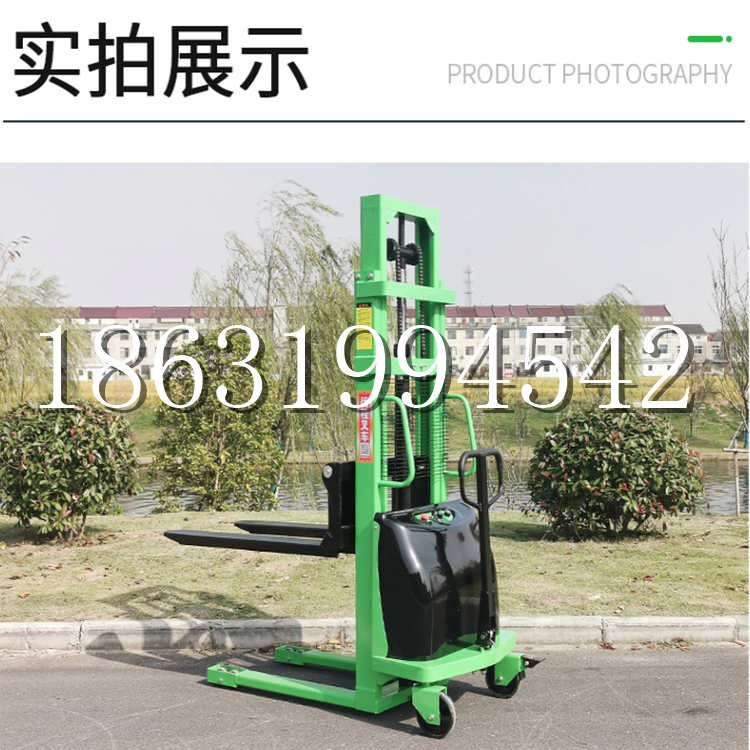 大园区电动叉车堆高车液压铲车电瓶1吨2吨站驾步行式小型全自动叉车
